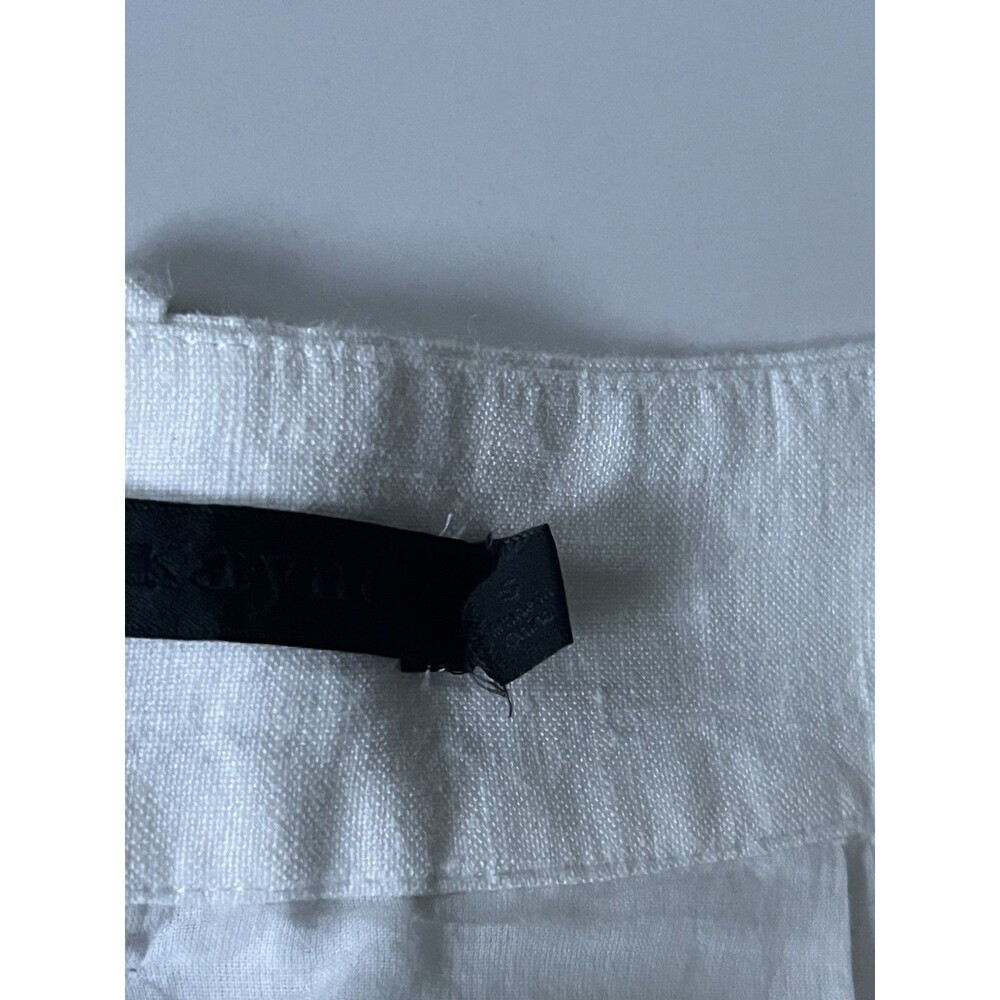 Jenni Kayne Annabel Skirt Ivory Linen, Pleat Waist, Size S - Picture 5 of 8